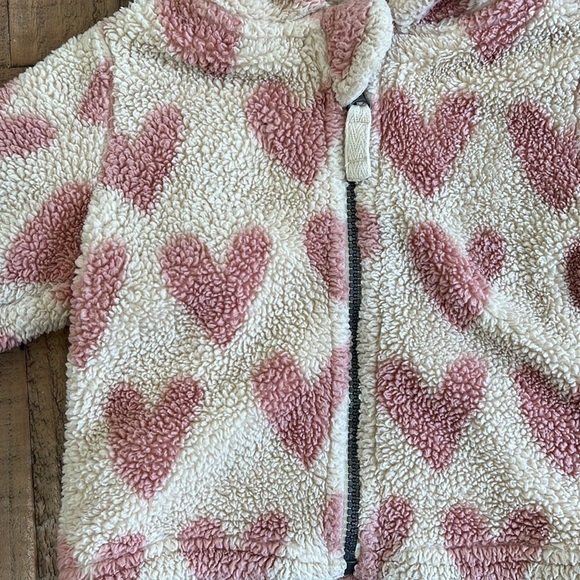Hanna andersson heart marshmallow fleece jacket - Picture 2 of 7